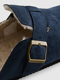 Faux Fur Lined Mule Slippers