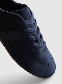 Faux Suede Lace-Up Sneakers
