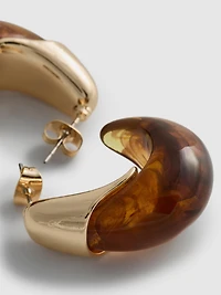 Paula Echevarría Resin Drop Hoops
