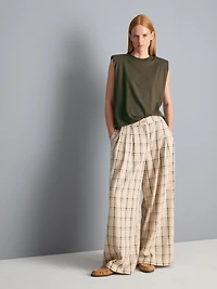 Cotton Shoulder Pad Tank Top