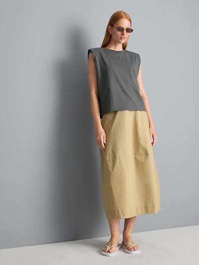 Cotton Shoulder Pad Tank Top