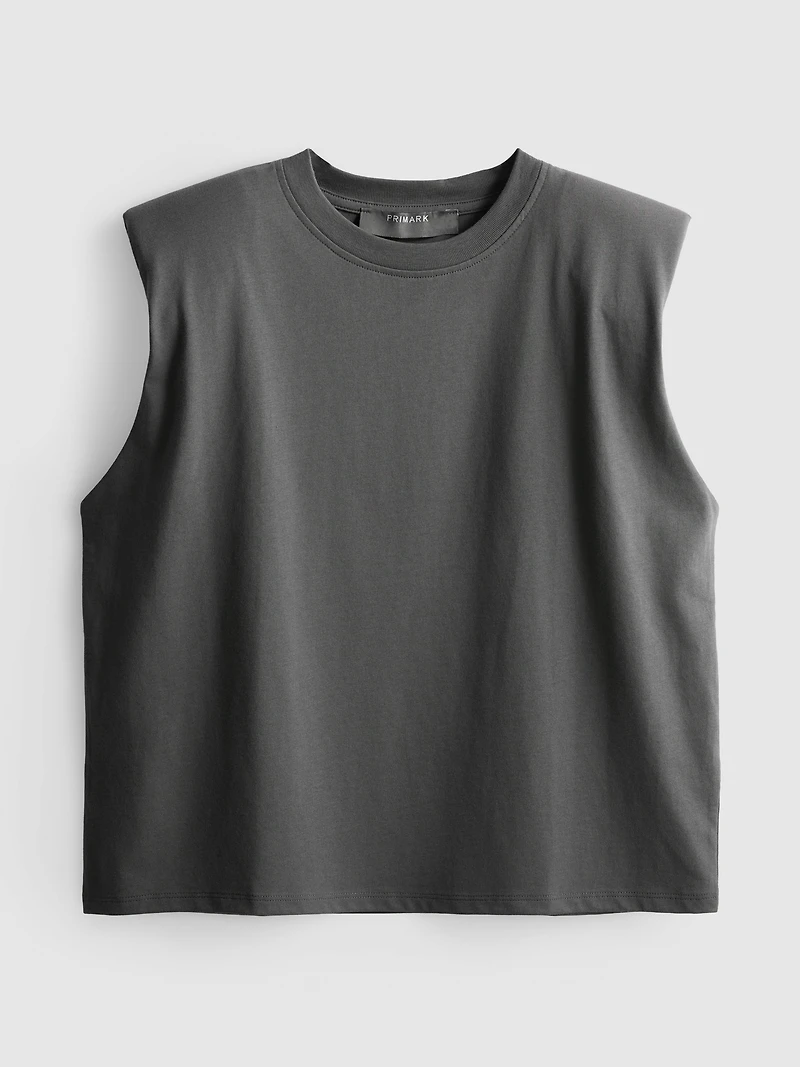 Cotton Shoulder Pad Tank Top