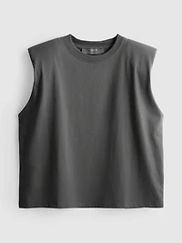 Cotton Shoulder Pad Tank Top