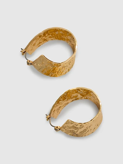 Paula Echevarría Textured Oval Hoops