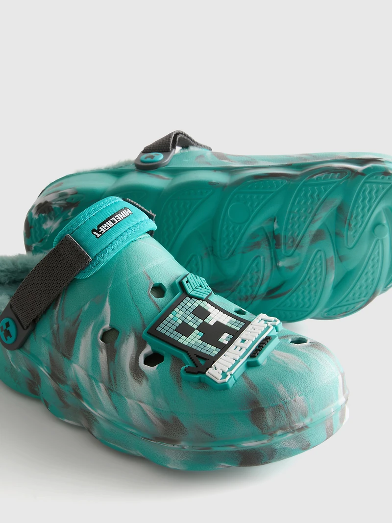 Minecraft Faux Fur Lined Clogs
