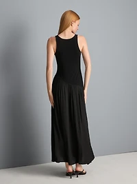 Dropped Hem Midi Dress