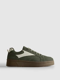 Rubber-Sole Low-Top Sneakers