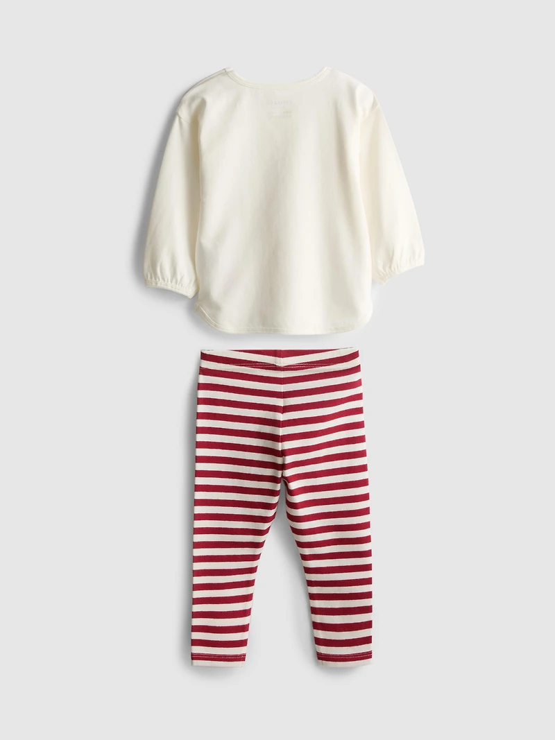 0-12mths | Cotton-Rich Toast Top and Leggings Set