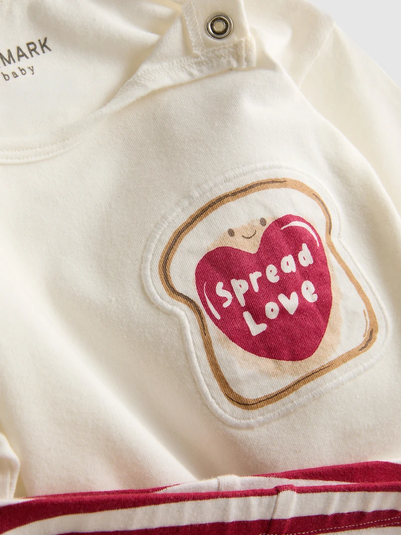 0-12mths | Cotton-Rich Toast Top and Leggings Set
