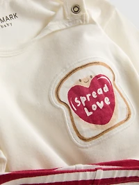 0-12mths | Cotton-Rich Toast Top and Leggings Set