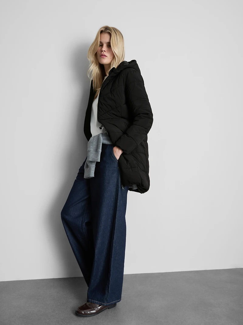 Longline Hooded Puffer Jacket
