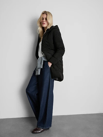 Longline Hooded Puffer Jacket