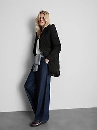 Longline Hooded Puffer Jacket