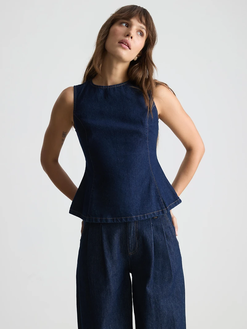 Paula Echevarría Peplum Hem Tank Top