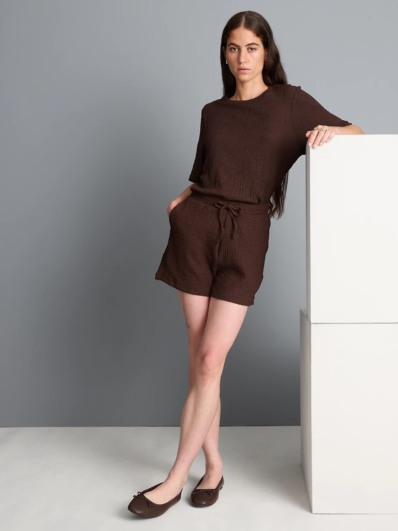 Relaxed Textured Shorts