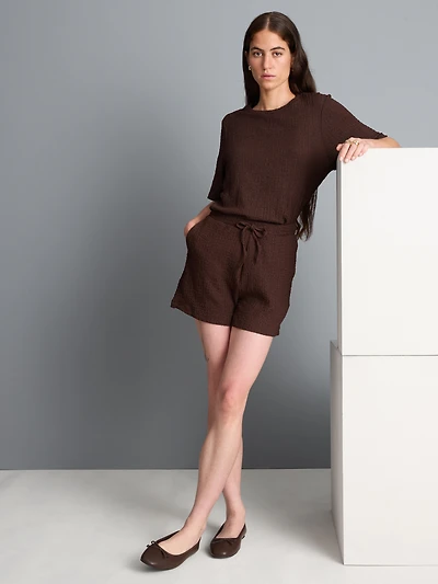 Relaxed Textured Shorts