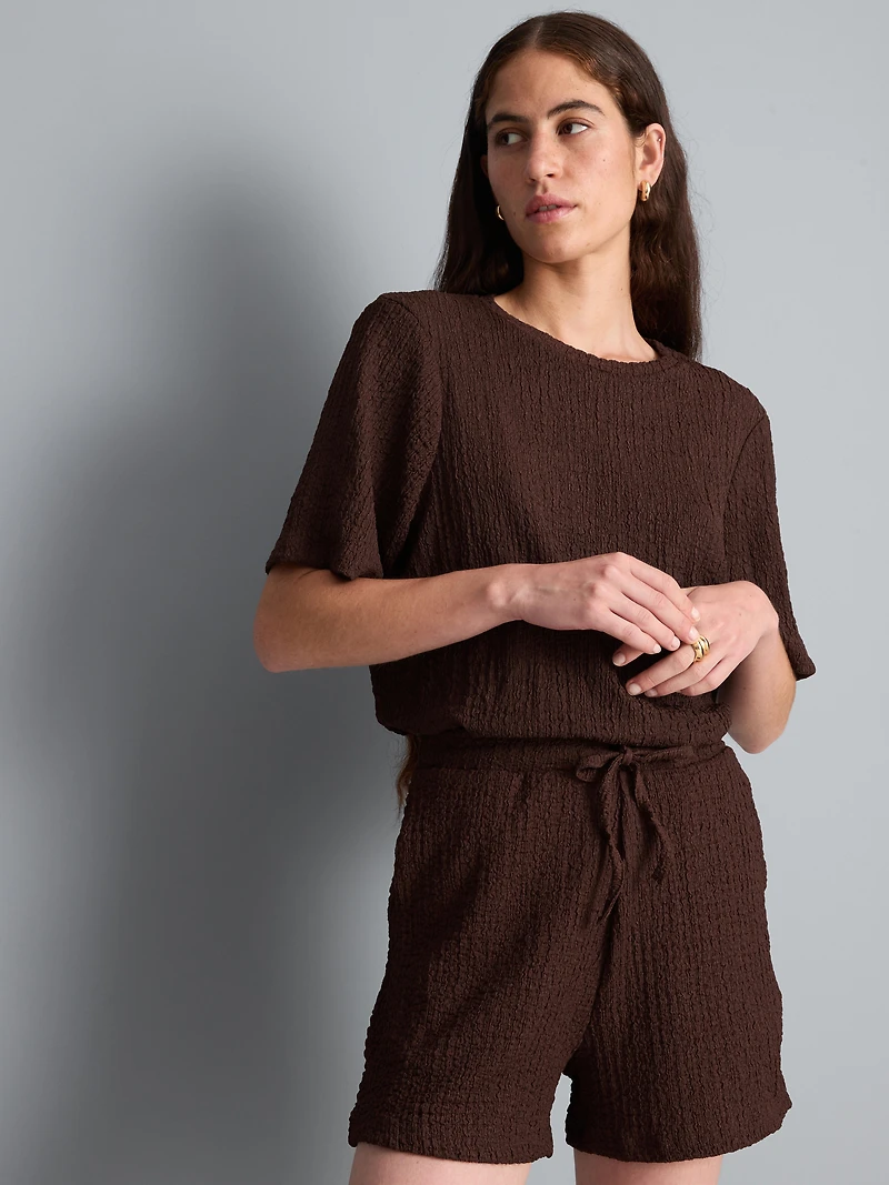 Relaxed Textured Shorts