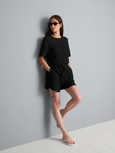 Relaxed Textured Shorts