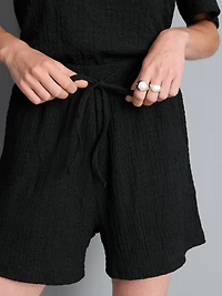 Relaxed Textured Shorts