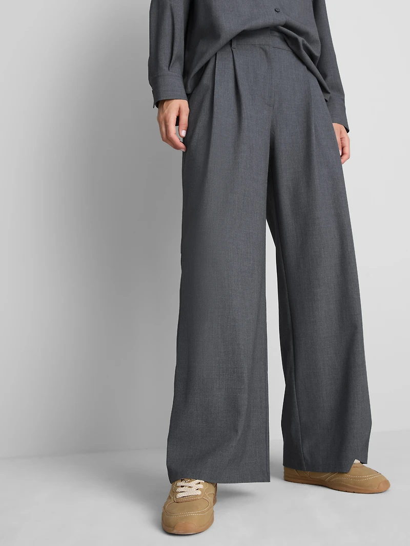Paula Echevarría Wide Leg Pleated Pants