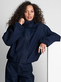Paula Echevarría Funnel Neck Denim Jacket