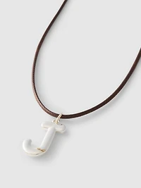 Initial Pendant Cord Necklace