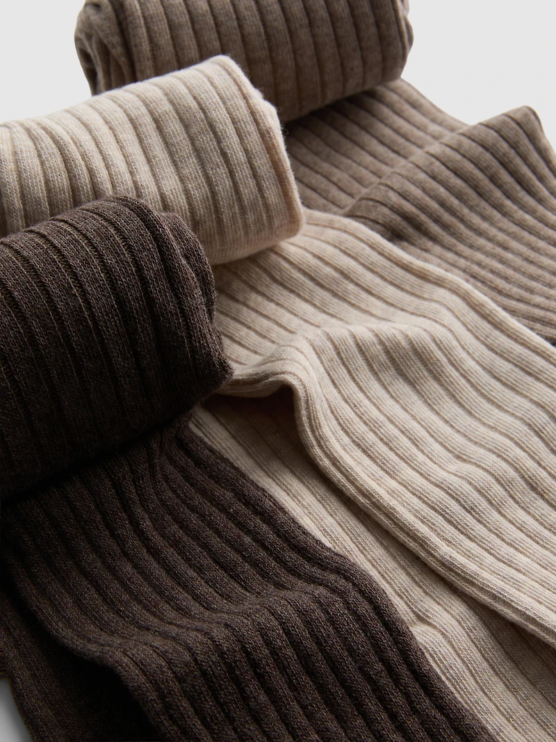 3pk Ribbed Tights