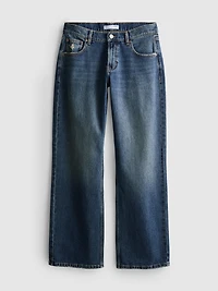 Cotton-Rich Denim Low-Rise Straight-Leg Jeans