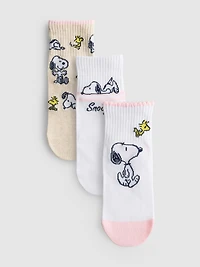 3pk Peanuts Snoopy Ankle Socks