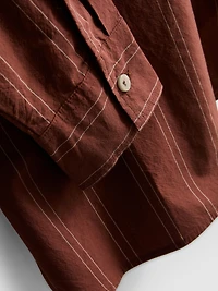 Cotton Relaxed Striped Shirt