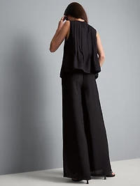 Wide Leg Crinkle Pants