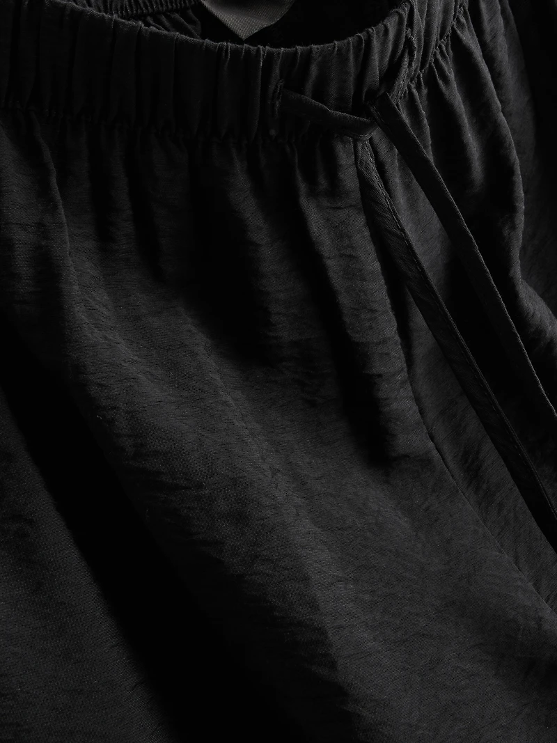 Wide Leg Crinkle Pants
