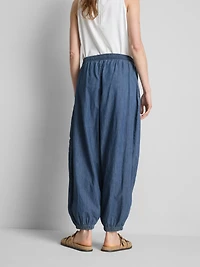 Cotton Denim Harem Pants
