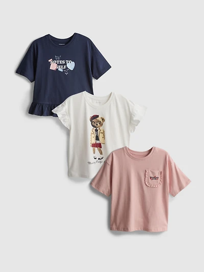 1-9yrs | 3pk Pure Cotton T-Shirts