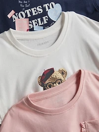 1-9yrs | 3pk Pure Cotton T-Shirts