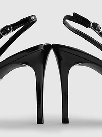 Faux Leather Slingback Heels
