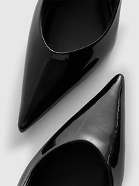 Faux Leather Slingback Heels
