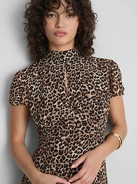 Chiffon Tie Back Mini Dress