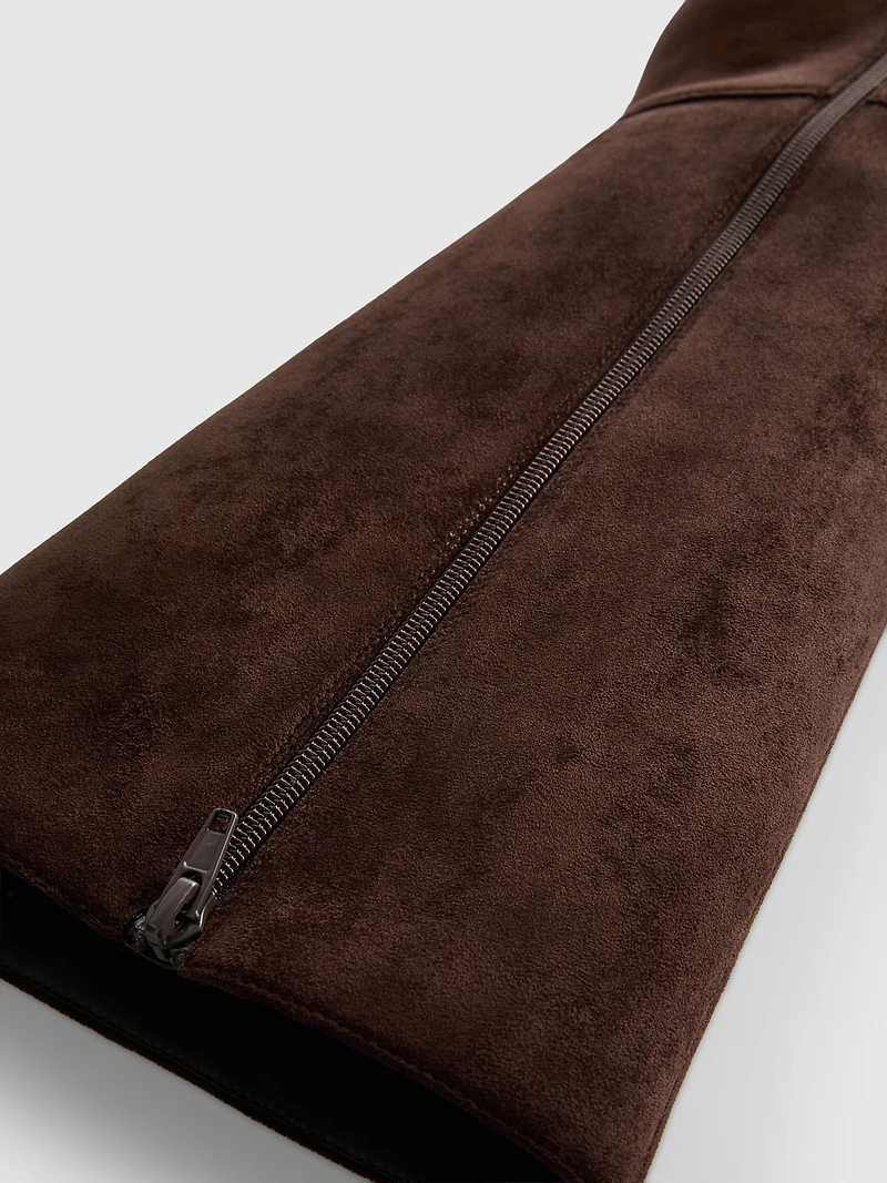 Faux Suede Knee-High Boots