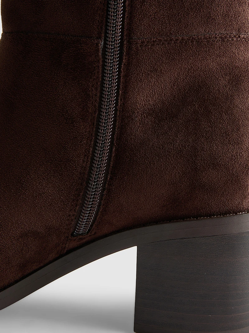 Faux Suede Knee-High Boots