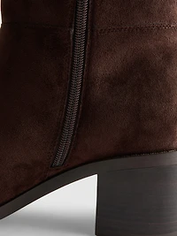 Faux Suede Knee-High Boots