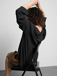 Crepe V-Neck Blouse