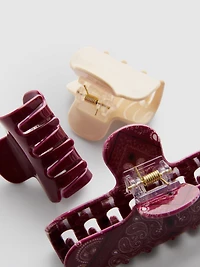 3pk Claw Clips