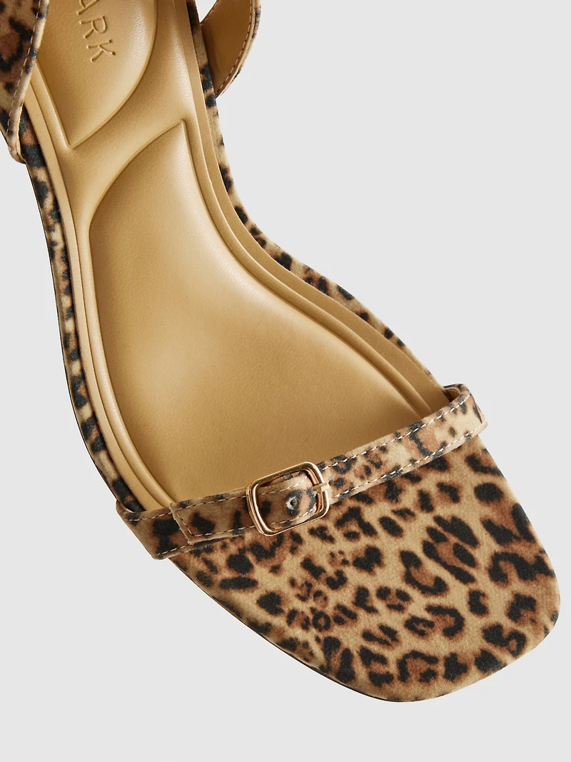 Leopard Print Strappy Stiletto Sandals