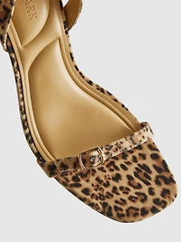 Leopard Print Strappy Stiletto Sandals