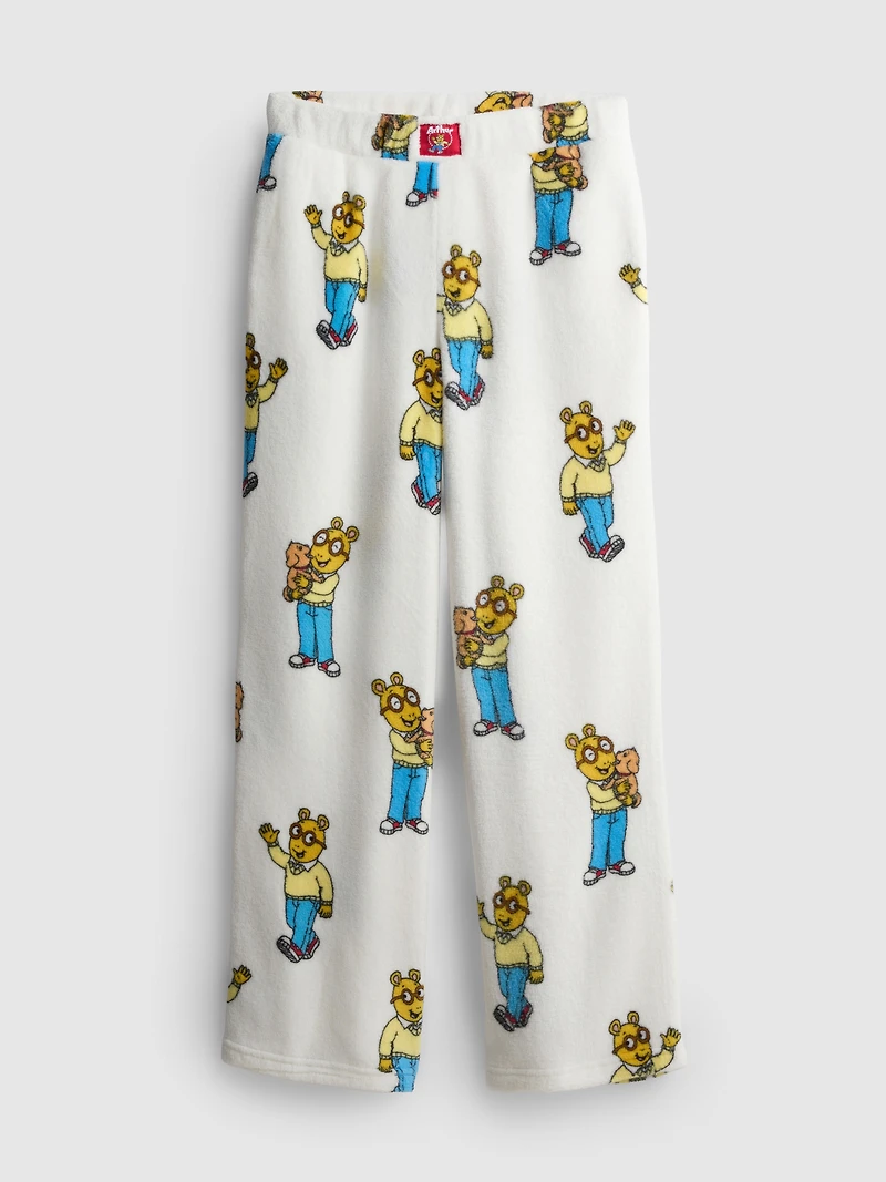 Arthur Fluffy Wide-Leg Pajama Bottoms