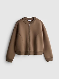 The Edit | Cotton Blend Scuba Bomber