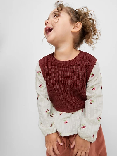 1-9yrs | 2-in-1 Vest Blouse