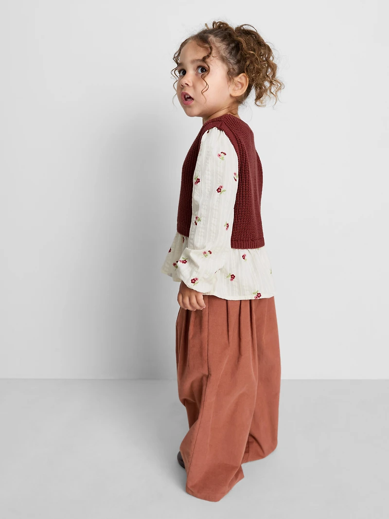 1-9yrs | 2-in-1 Vest Blouse