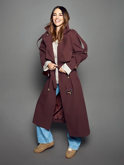 Paula Echevarría Belted Raincoat